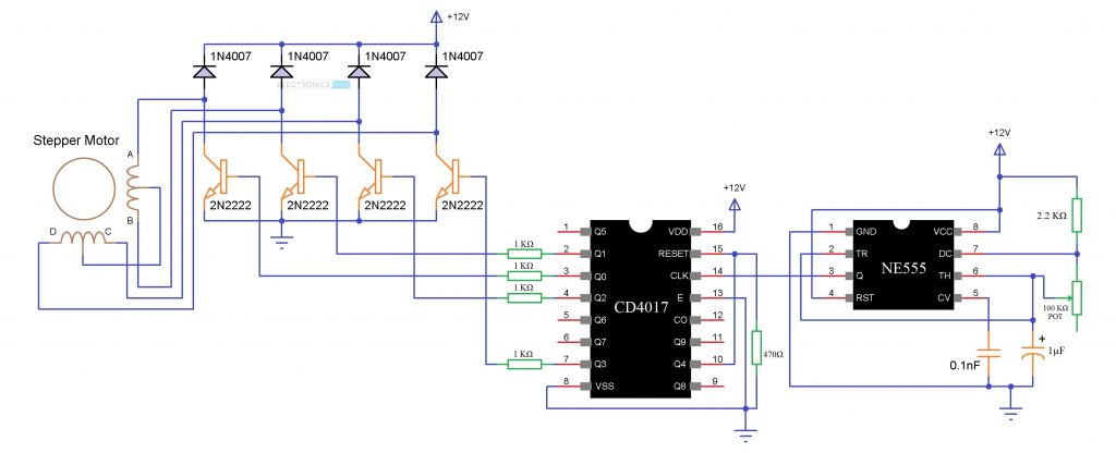 Stepper Motor Control by Varying Clock Pulses